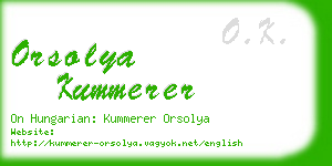 orsolya kummerer business card